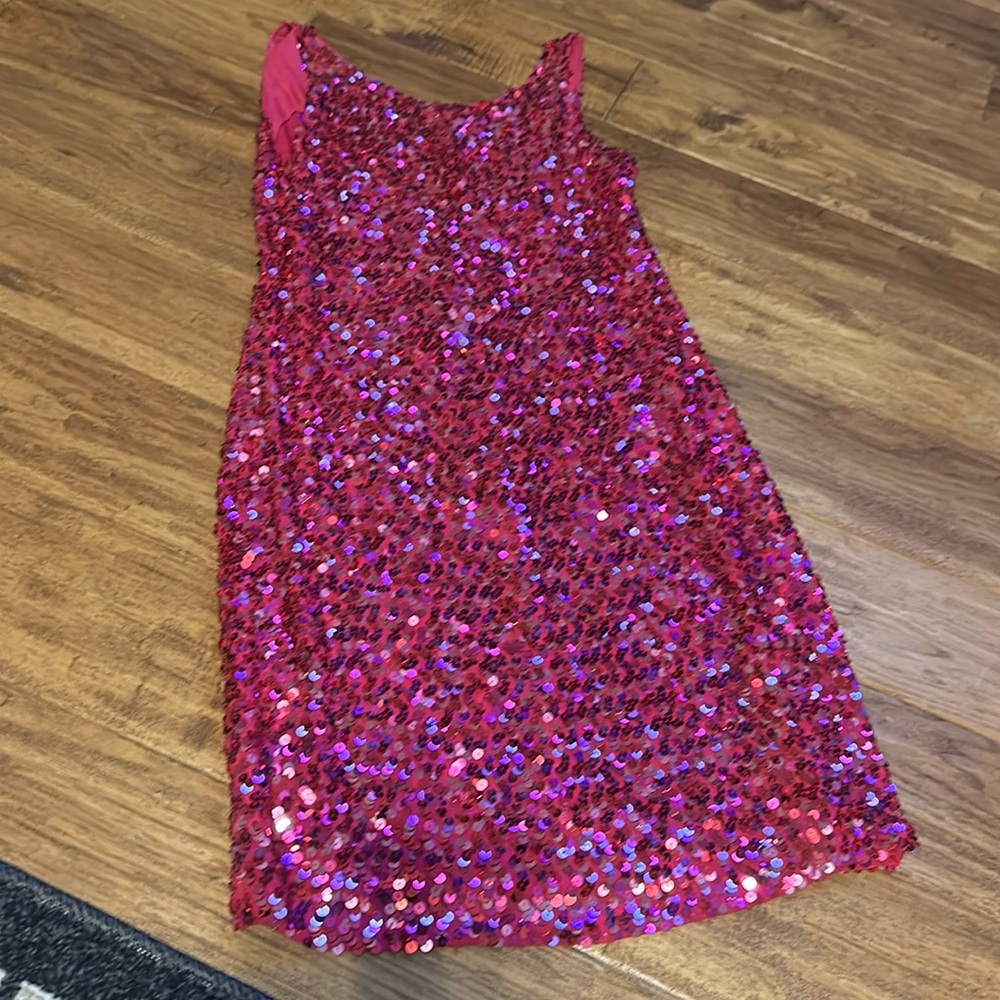 Juniors Pink Sequined Dress Size 4